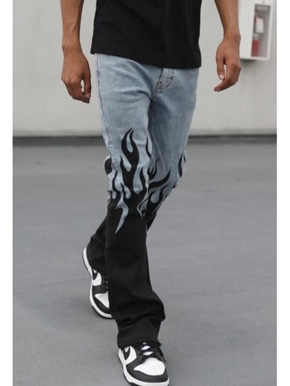 Kdnk Mens Flame Skinny Flare Jeans Size 36